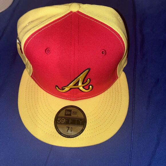 NEW ERA 59FIFTY ATLANTA BRAVES 1995 WORLD SERIES 'WRESTLING‎ PACK' FITTED HAT - Picture 3 of 10